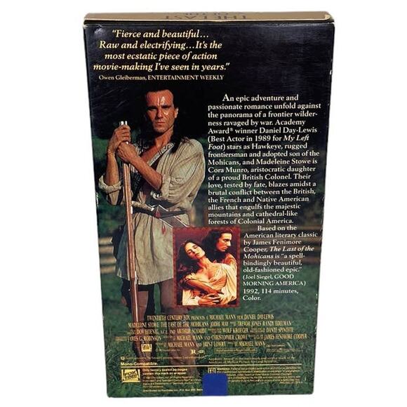 The Last Of The Mohicans VHS - Picture 5 of 8